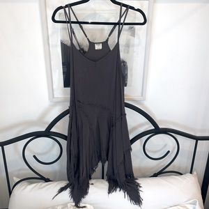 Free People Raw Hem Slip Dress